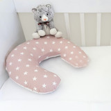 Ebabynest Big Star Serisi Elyaf Sırt Destekli Yıkanabilir Pudra Emzirme Yastığı