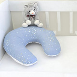 Ebabynest Samanyolu Serisi Elyaf Sırt Destekli Yıkanabilir Mavi Emzirme Yastığı
