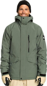 Quiksilver Mission Soli Snjt Softshell Gore Tex Su Geçirmez Fermuarlı Polyester Erkek Outdoor Mont Yeşil