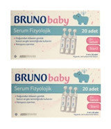 Abdi İbrahim Bruno Baby İzotonik Deniz Suyu 2x20'li Damla Serum Fizyolojik 5 Ml