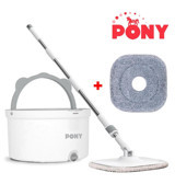 Pony 2'li Temizlik Seti + Yedek Mop Beyaz
