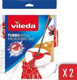 Vileda Turbo 2in1 2'li Yedek Paspas Beyaz-Kırmızı