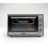 Ferre 60630 60 lt Izgaralı Dikdörtgen Fanlı Mini Fırın Gri