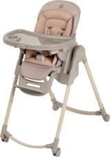 Maxi-cosi Minla Plus Ahşap-Plastik 5 Noktalı Emniyet Kemeri 15 kg Kapasiteli Tekerlekli Tepsili Oturaklı Katlanır Mama Sandalyesi
