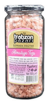 Trabzon Pazarı İyotsuz Kristal Himalaya Tuzu Kavanoz 500 gr