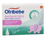 Otribebe Nazal Yedek Uçlu Burun Aspiratörü Şeffaf