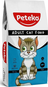 Peteko Balık Tahıllı Yetişkin Kuru Kedi Maması 15 kg