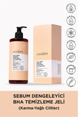 Cos.kim AHA BHA Sebum Control Yağlı ve Karma Ciltler Yüz Temizleme Jeli 400 ml