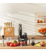 Homend Functionall 2808H 1500 ml Plastik Buz Kırıcılı Turbo Fonksiyonlu Çift Bıçaklı 3'lü Büyük Blender Seti Siyah