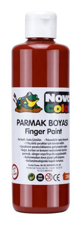 Nova Color Nc-448 Yıkanabilir 250 ml Kahverengi Parmak Boyası