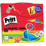 Pritt Çantalı 18'li Kalem-Yağlı Pastel Boya