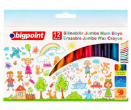 Bigpoint Jumbo Silinebilir 12'li Kalem-Mum Pastel Boya