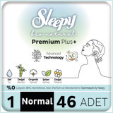 Sleepy Bio Natural Premium Plus Organik Antialerjik İnce 46'lı Hijyenik Ped