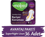 Molped Super Night İnce 18'li Hijyenik Ped 2 Adet