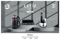 Arnica ST90007 3'lü Elektronik Çeyiz Seti Siyah