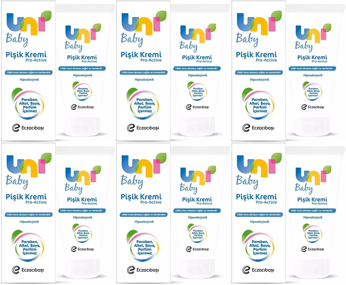 Uni Baby Parfümsüz Parabensiz Pişik Kremi 6x75 ml