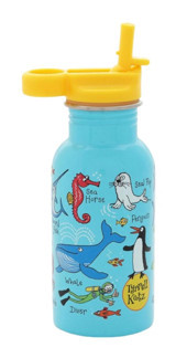 Tyrrell Katz Ocean Pipetli Mavi Çelik Okul Çocuk Suluk 400 ml