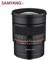 Samyang MF 85 mm f/1.4 Teleconverter Lens Objektif