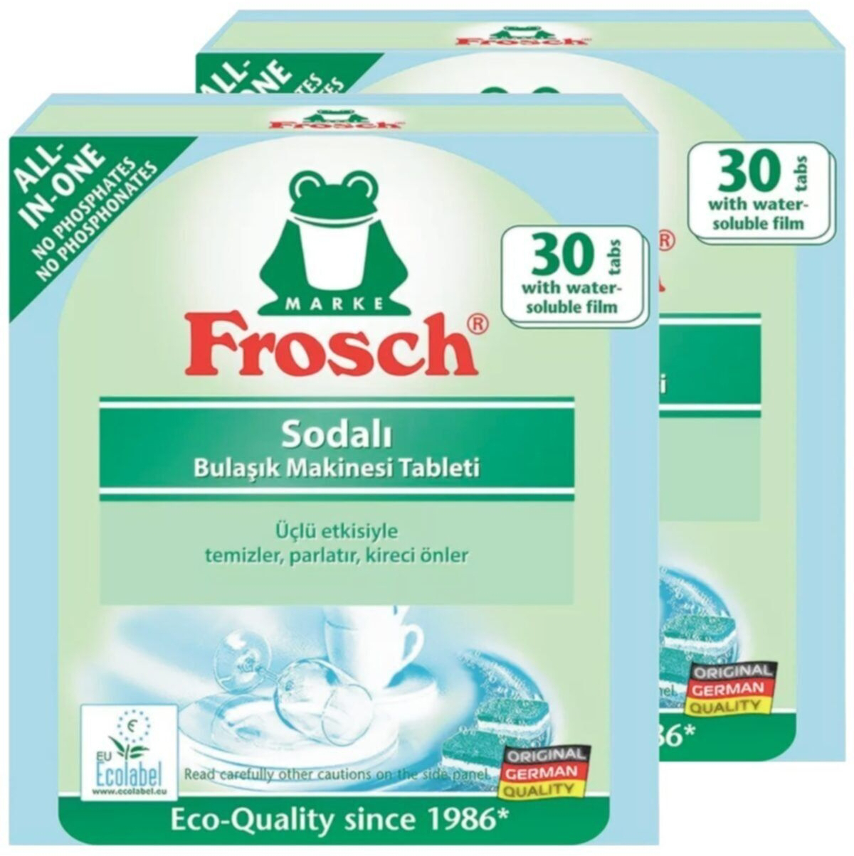Frosch Sodalı Tablet Bulaşık Makinesi Deterjanı 2x30 Adet