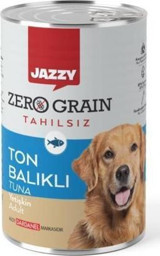 Jazzy Zero Grain Ton Balıklı Et Parçacıklı Yetişkin Yaş Köpek Maması 380 gr