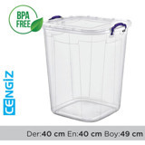 Royaleks Group 2'li Dikdörtgen Plastik Saklama Kabı 15 lt