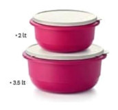 Tupperware Miksim 2'li Yuvarlak Plastik Saklama Kabı