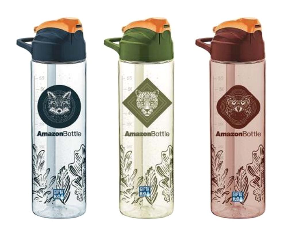 Gıpta Amazon Pipetli Çok Renkli Plastik Spor Suluk 630 ml