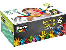 Nova Color 25 ml 6'lı Çok Renkli Parmak Boyası