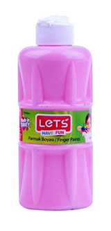 Let's Yıkanabilir 250 ml Tekli Pembe Parmak Boyası