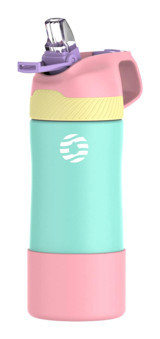 Fjbottle Çocuk Paslanmaz Çelik 400 ml Pipetli Outdoor Matara Termos Yeşil