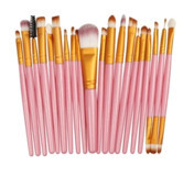 Roesıa Rose Cosmetics Profesyonel 20'li Makyaj Fırça Seti Pembe