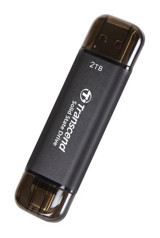 Transcend TS2TESD310C 2 TB USB Type C Taşınabilir SSD Siyah