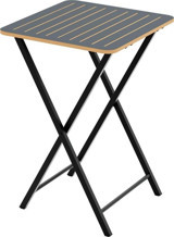 Eportatif Katlanabilir Kare Ahşap 50x50 cm Füme Bahçe Masası