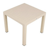 Mandella Kare Rattan 90x90 cm Bej Bahçe Masası