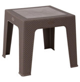 Mandella Damla Kare Plastik 43x43 cm Kahverengi Bahçe Masası