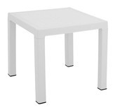 Mandella Elit Kare Plastik 80x80 cm Beyaz Bahçe Masası