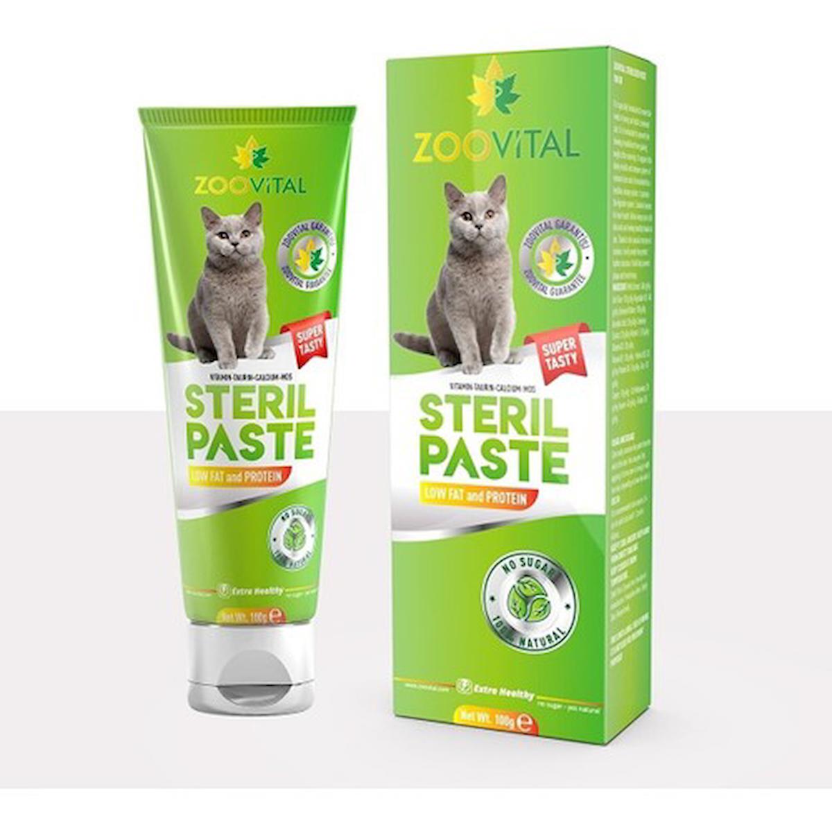 Zoovital Steril Paste Multivitamin Böbrek Sağlığı Destekleyici Yavru-Yetişkin Kedi Vitamini Macun 100 gr