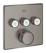 Grohe Smartcontrol 29126ALO Krom 3'lü Çevirmeli Dereceli Ankastre Kare Banyo Bataryası Gümüş