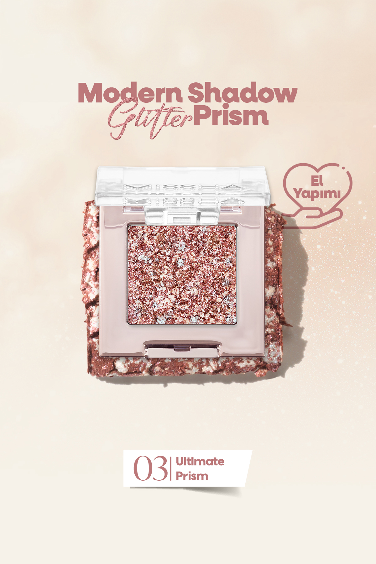 Missha Glitter Prism No:03 Ultimate Prism Toz Simli Tekli Göz Farı