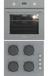 Termikel BO O64D5C A - BH P6144C Dijital Doğalgazlı Cam Klasik Ankastre Fırın Ocak 2'li Ankastre Set Gri