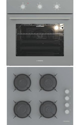 Termikel BO O6435C A - BH P6144C A Dijital Doğalgazlı Cam Klasik Ankastre Fırın Ocak 2'li Ankastre Set Gri