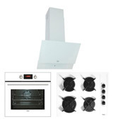 Teka HAK 627WH-GBC 64002 KBC WH - TVT 60 Dijital Doğalgazlı Cam Klasik Set Üstü Davlumbaz 3'lü Ankastre Set Beyaz
