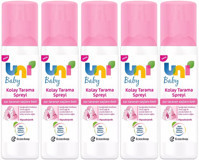Uni Baby Kolay Tarama Islak Görünümlü Provitaminli Hafif Saç Spreyi 5x200 ml