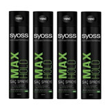 Syoss Max Hold Şekillendirici Islak Görünümlü Provitaminli Güçlü Saç Spreyi 4x400 ml