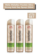 Wella Flexible Sabitleyici Islak Görünümlü Provitaminli Ekstra Güçlü Saç Spreyi 3x250 ml