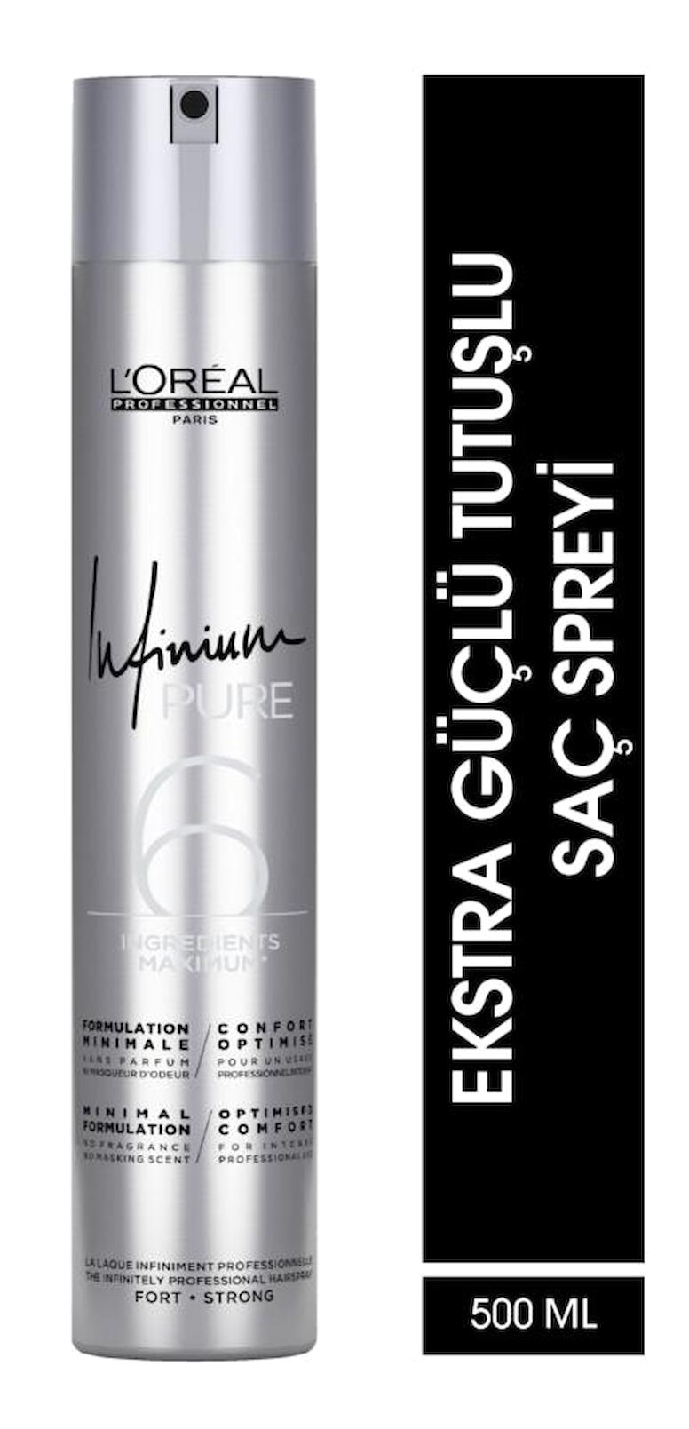 L'Oreal Paris Infinium Pure Şekillendirici Islak Görünümlü Keratinli Güçlü Saç Spreyi 500 ml