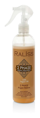 Raliss Two Phase Treatment Besleyici Islak Görünümlü Argan Yağlı Hafif Saç Spreyi 320 ml