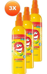 Avon Naturals Kids Şekillendirici Islak Görünümlü Keratinli Güçlü Saç Spreyi 3x200 ml