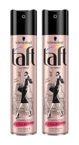 Schwarzkopf Taft Moskova Stili Sabitleyici Islak Görünümlü Provitaminli Güçlü Saç Spreyi 2x250 ml