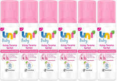Uni Baby Kolay Tarama Islak Görünümlü Provitaminli Hafif Saç Spreyi 6x200 ml